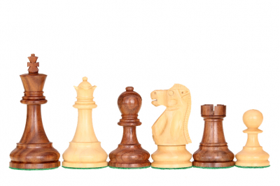 Piezas de ajedrez Reykjavik Acacia/Boj 3,75 ''